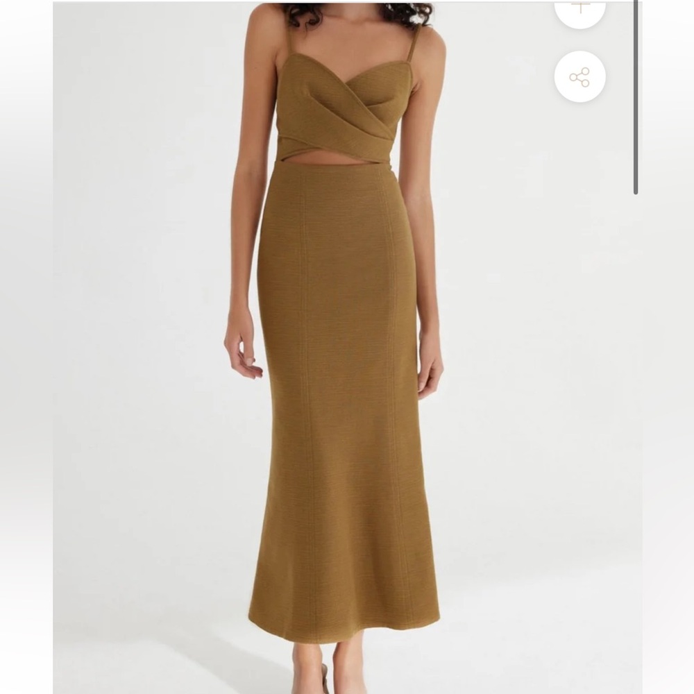 Significant Other Midi Dress w/ Sweetheart Neckline and Open Back